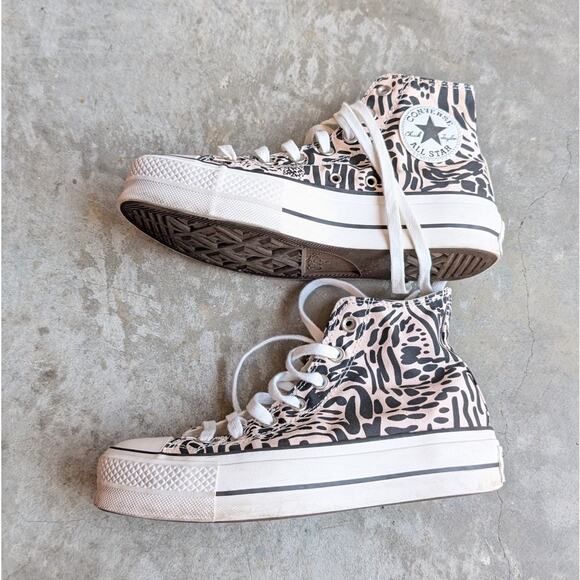 Converse Chuck Taylor All Star Lift Platform Animal Mix Sneakers, size 7.5 - Picture 3 of 7